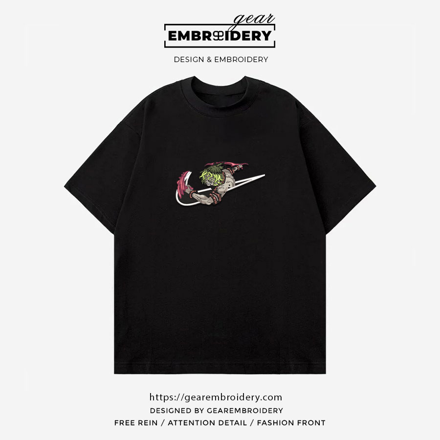 Gyutaro swoosh nike Demon Slayer Anime Embroidered Design Personalized Embroidered T Shirt Sweatshirt Hoodie Clothing DS0033