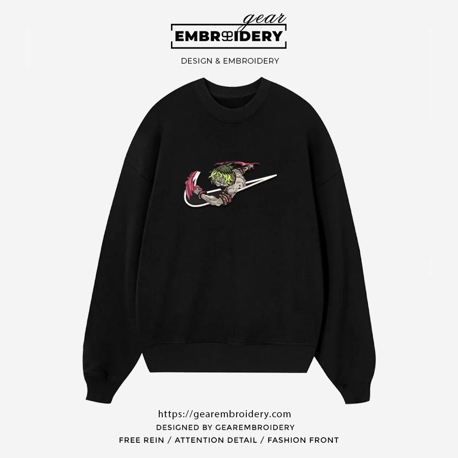 Gyutaro swoosh nike Demon Slayer Anime Embroidered Design Personalized Embroidered T Shirt Sweatshirt Hoodie Clothing DS0033