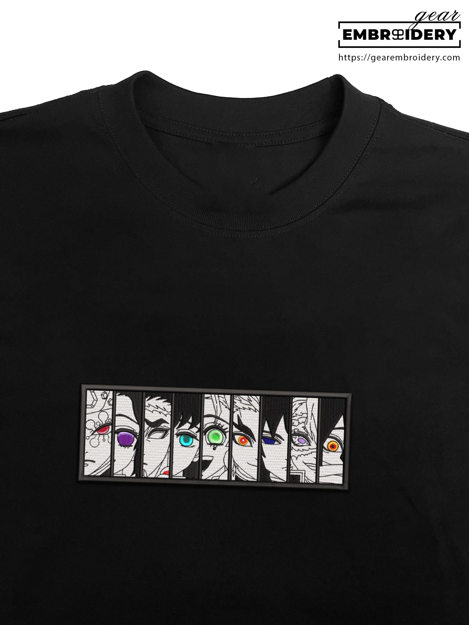 Hashiras Demon Slayer Anime Embroidered Design Personalized Embroidered T Shirt Sweatshirt Hoodie Clothing DS0035