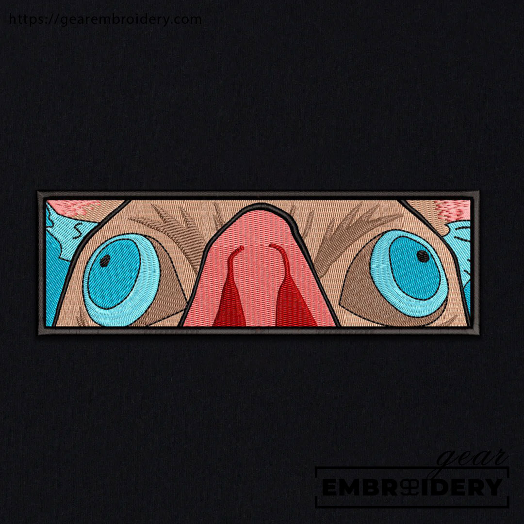 Inosuke eyes Demon Slayer Anime Embroidered Design Personalized Embroidered T Shirt Sweatshirt Hoodie Clothing DS0040