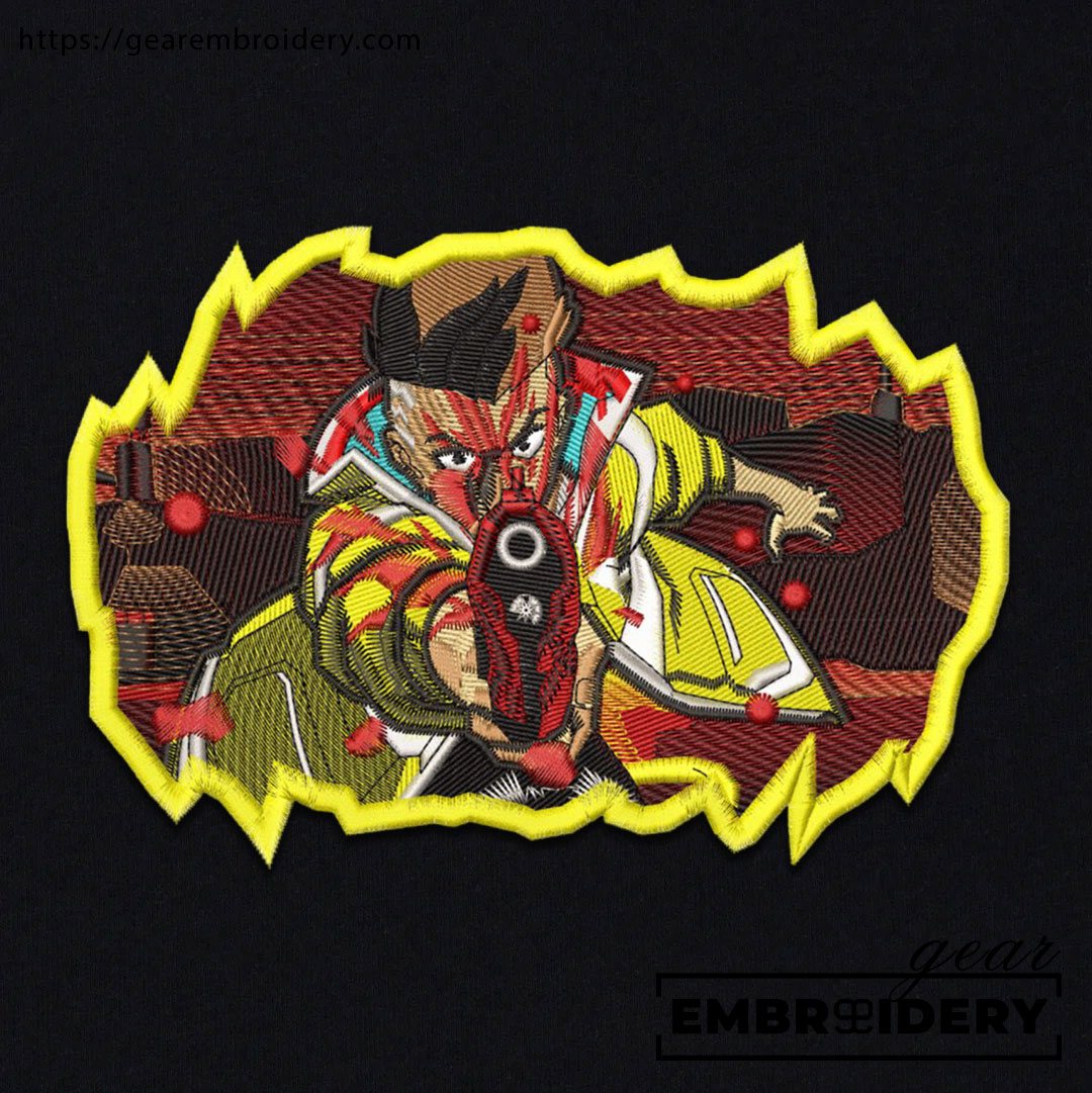 David gun Cyberpunk Edgerunners Anime Embroidered Design Personalized Embroidered T Shirt Sweatshirt Hoodie Clothing CE004