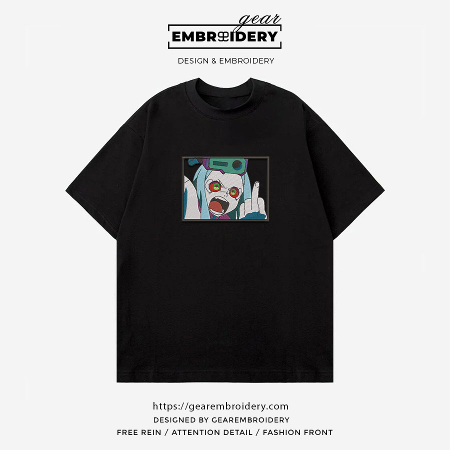 Rebecca Cyberpunk Edgerunners Anime Embroidered Design Personalized Embroidered T Shirt Sweatshirt Hoodie Clothing CE006