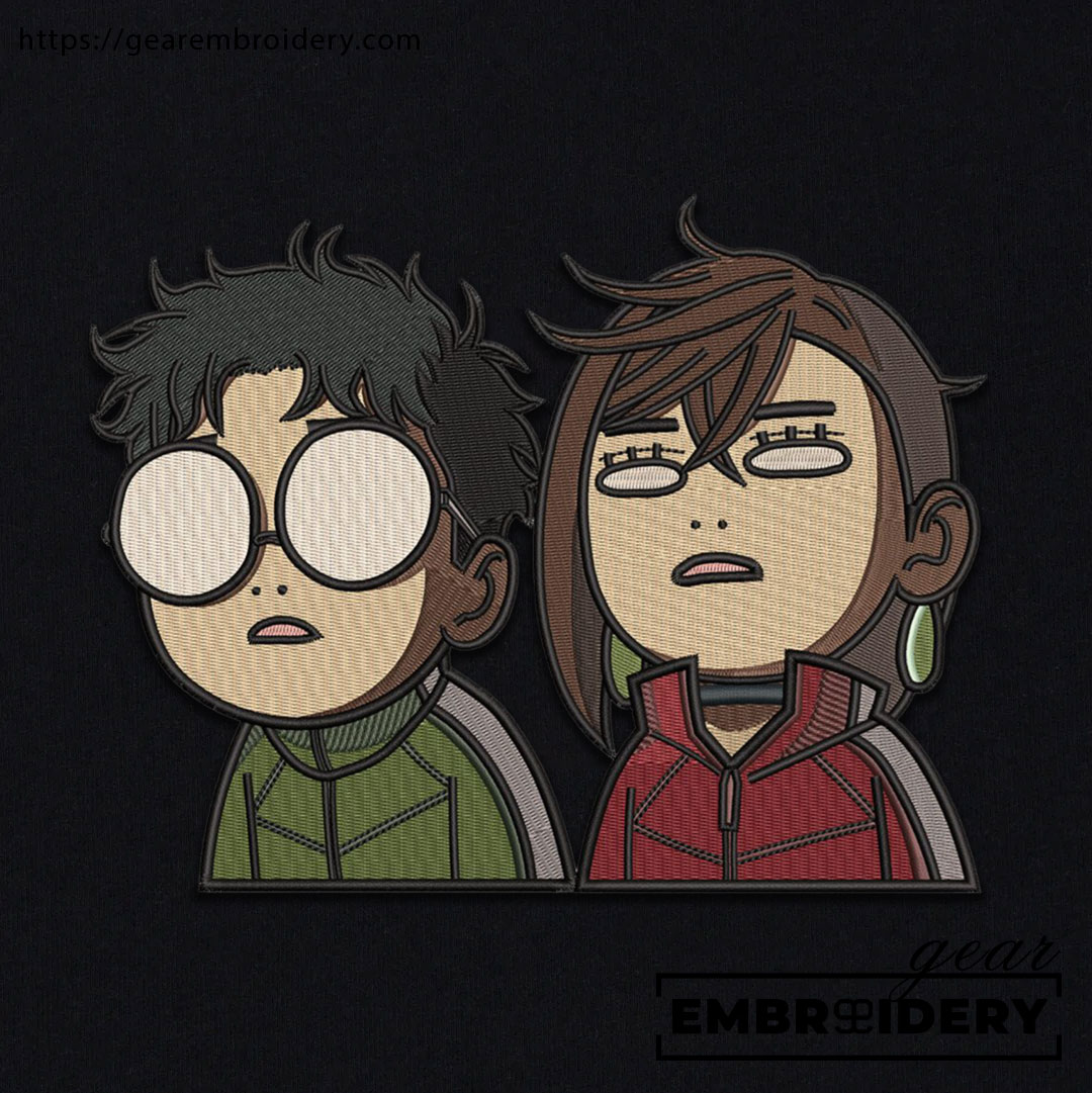 Okarun and momo Dan Da Dan Anime Embroidered Design Personalized Embroidered T Shirt Sweatshirt Hoodie Clothing DDD004