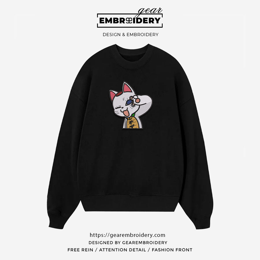 Turbo granny wink Dan Da Dan Anime Embroidered Design Personalized Embroidered T Shirt Sweatshirt Hoodie Clothing DDD008