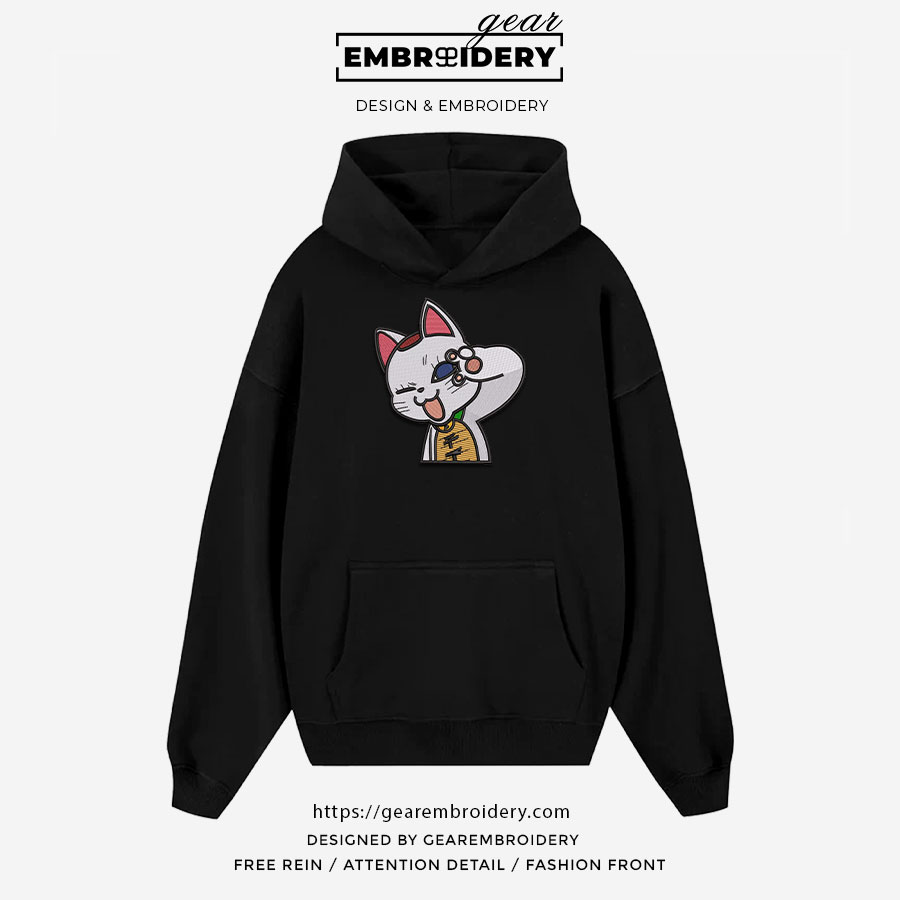 Turbo granny wink Dan Da Dan Anime Embroidered Design Personalized Embroidered T Shirt Sweatshirt Hoodie Clothing DDD008