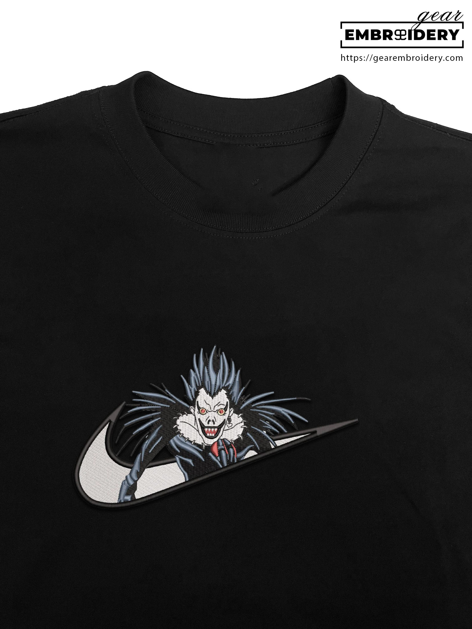Ryuk swoosh nike Death Note Anime Embroidered Design Personalized Embroidered T Shirt Sweatshirt Hoodie Clothing DN012