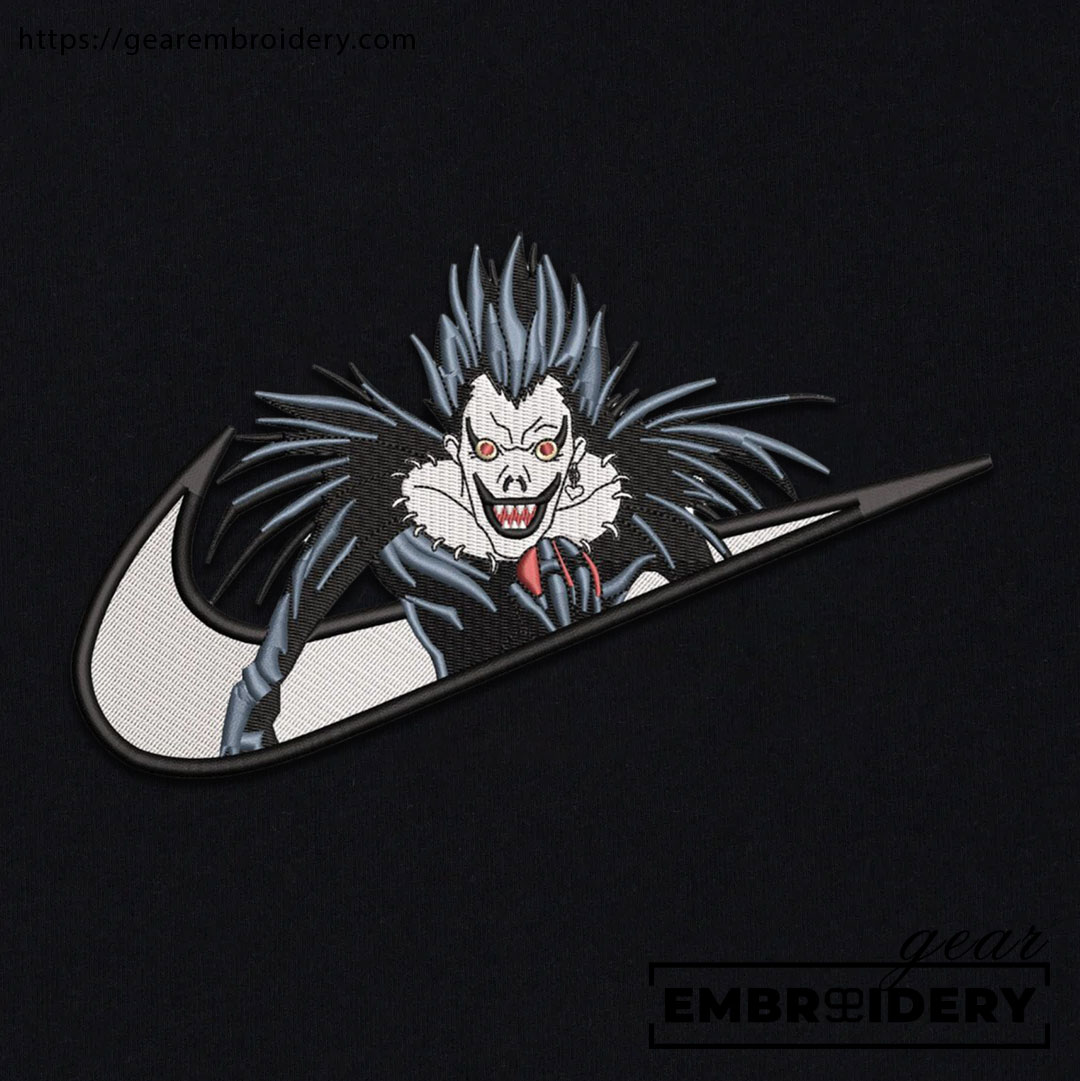 Ryuk swoosh nike Death Note Anime Embroidered Design Personalized Embroidered T Shirt Sweatshirt Hoodie Clothing DN012