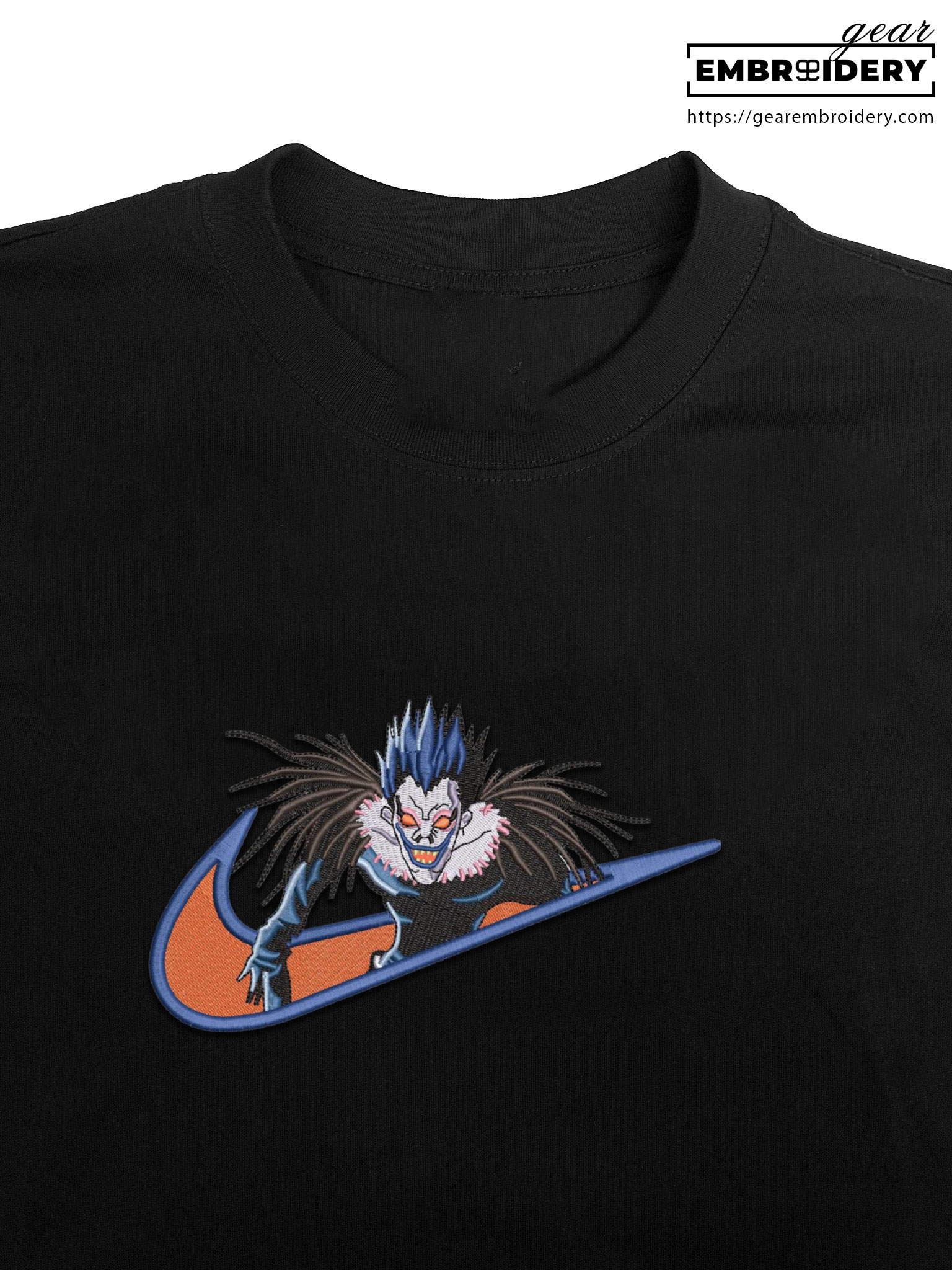 Ryuk swoosh nike Death Note Anime Embroidered Design Personalized Embroidered T Shirt Sweatshirt Hoodie Clothing DN013