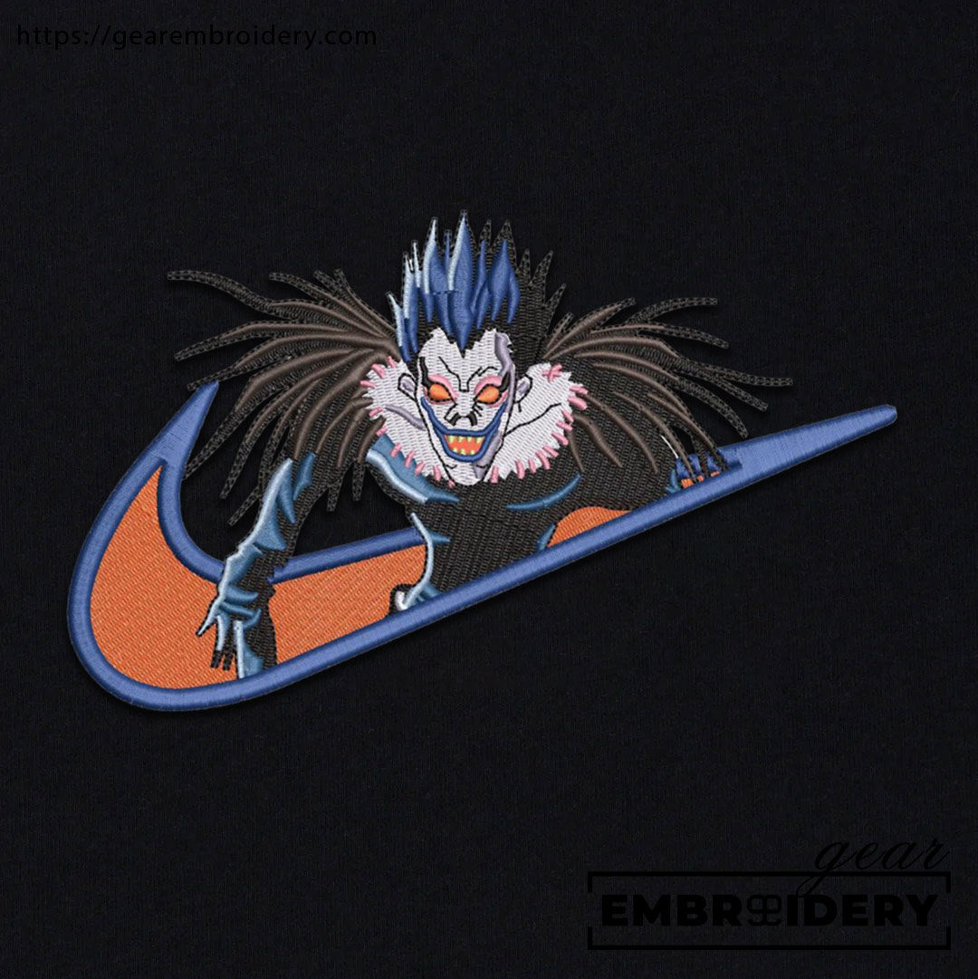 Ryuk swoosh nike Death Note Anime Embroidered Design Personalized Embroidered T Shirt Sweatshirt Hoodie Clothing DN013
