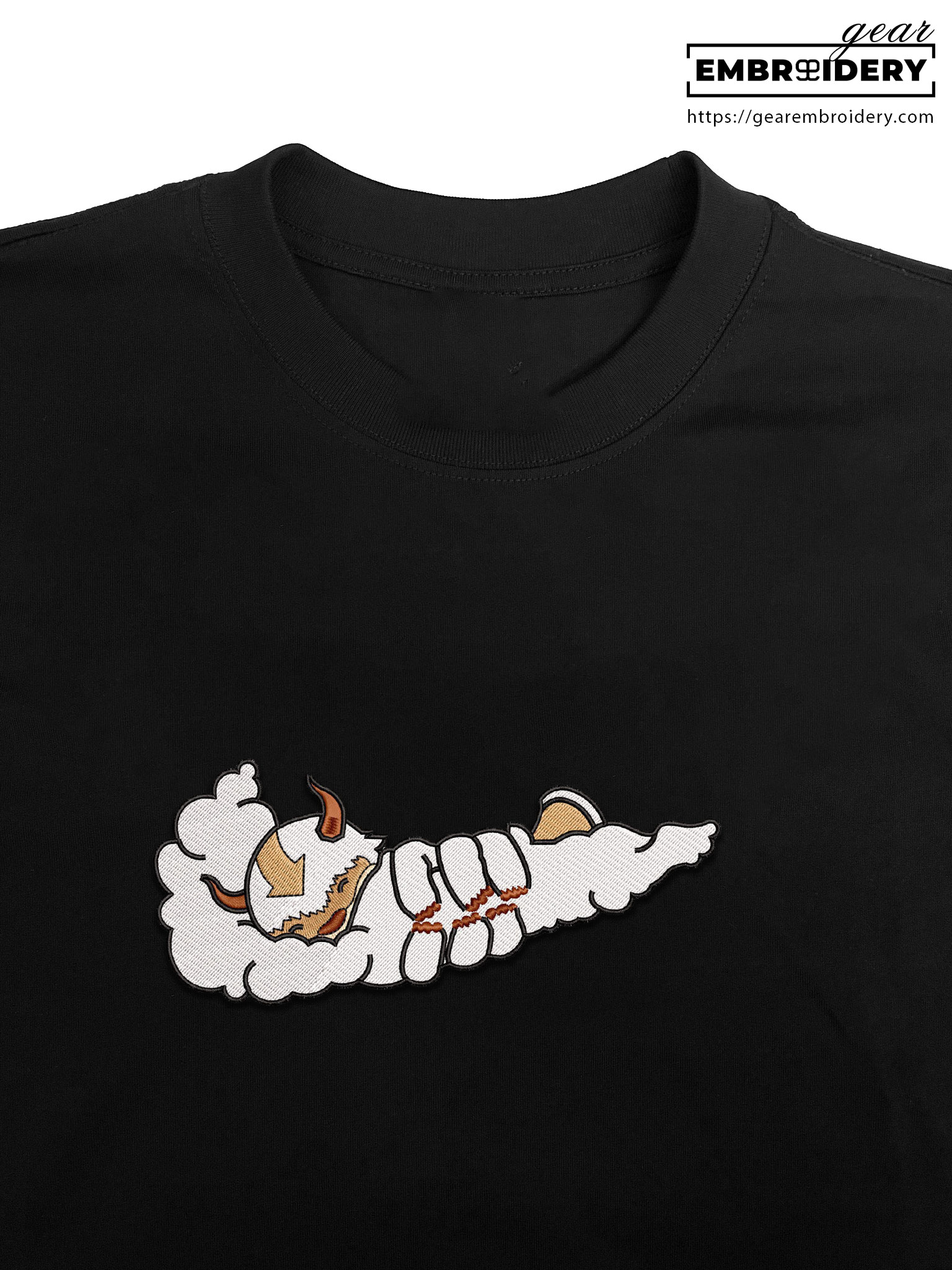 Appa swoosh nike Avarta Anime Embroidered Design Personalized Embroidered T Shirt Sweatshirt Hoodie Clothing ART004