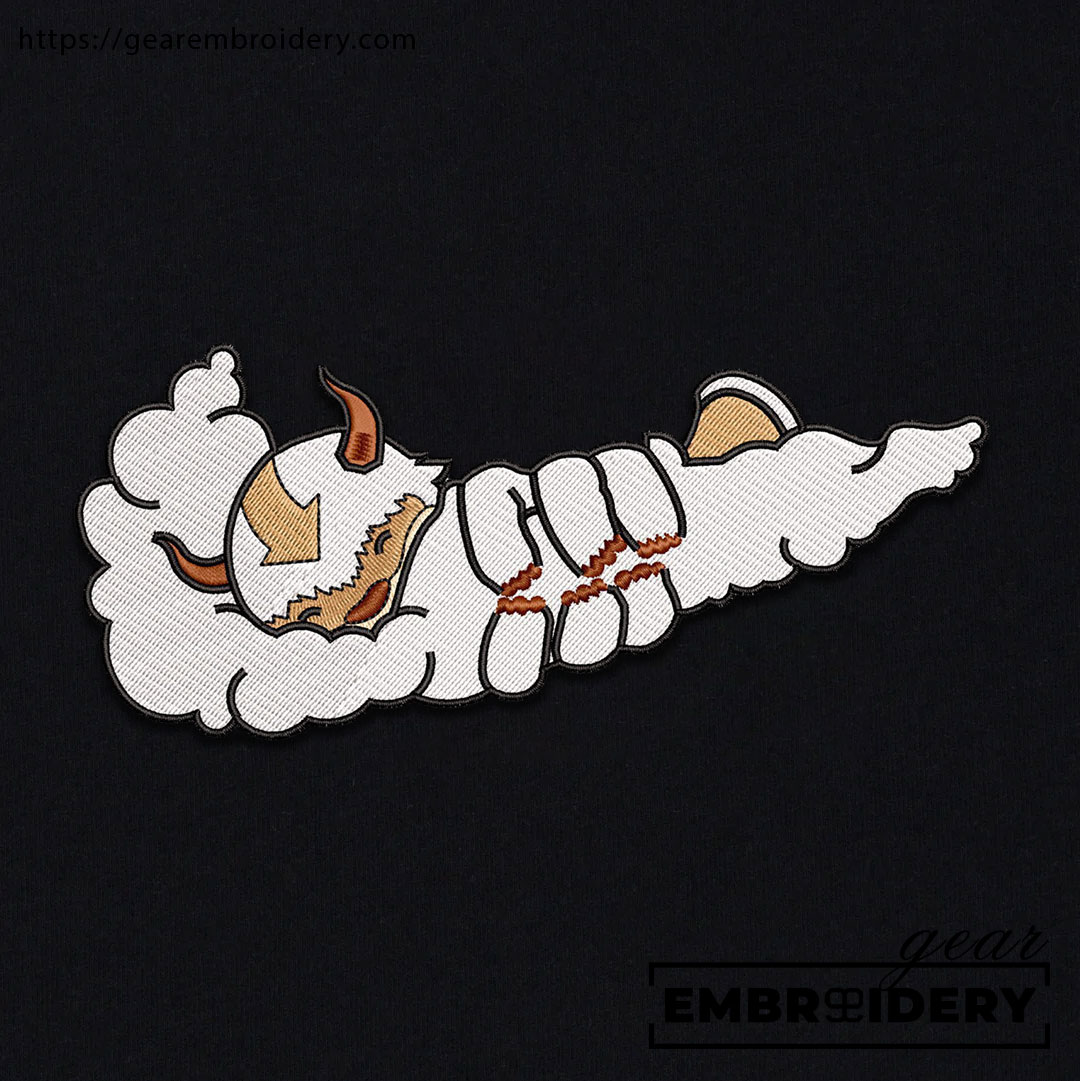 Appa swoosh nike Avarta Anime Embroidered Design Personalized Embroidered T Shirt Sweatshirt Hoodie Clothing ART004