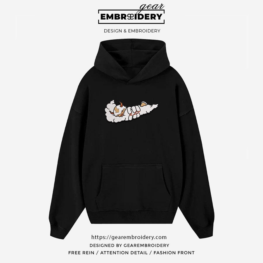 Appa swoosh nike Avarta Anime Embroidered Design Personalized Embroidered T Shirt Sweatshirt Hoodie Clothing ART004