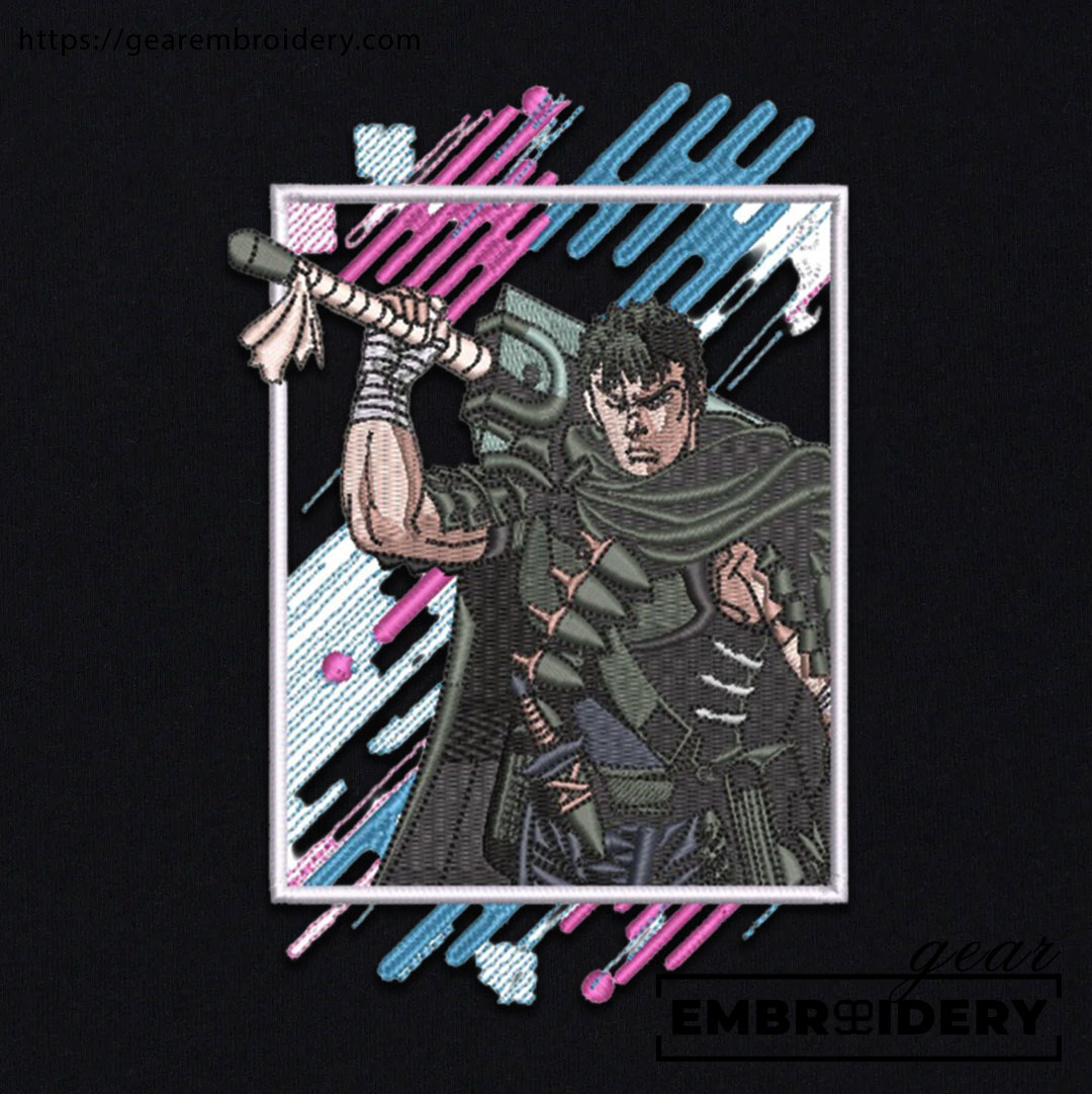 Guts Berserki Anime Embroidered Design Personalized Embroidered T Shirt Sweatshirt Hoodie Clothing B019