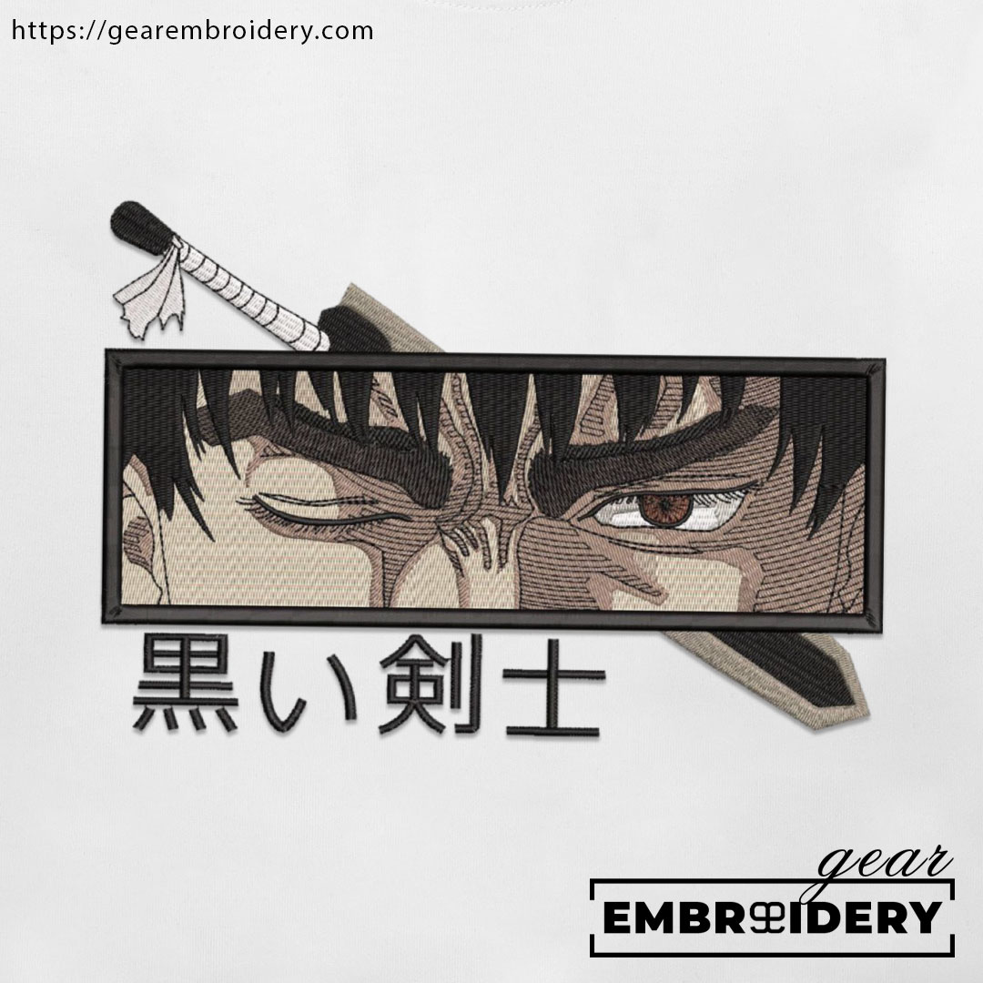 Guts eyes Berserki Anime Embroidered Design Personalized Embroidered T Shirt Sweatshirt Hoodie Clothing B020