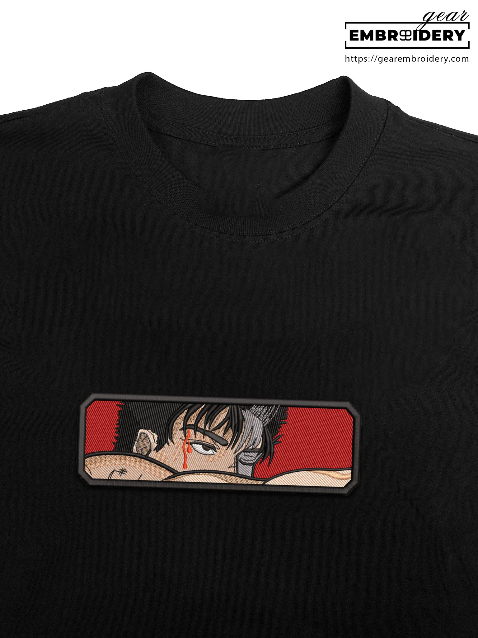 Guts eyes Berserki Anime Embroidered Design Personalized Embroidered T Shirt Sweatshirt Hoodie Clothing B021