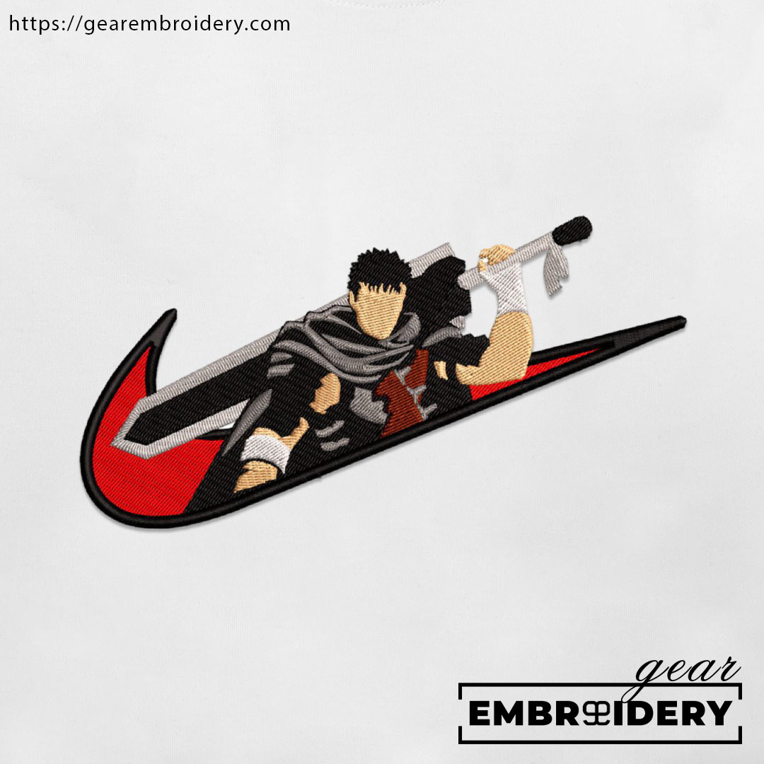 Guts swoosh nike Berserk Anime Embroidered Design Personalized Embroidered T Shirt Sweatshirt Hoodie Clothing B032