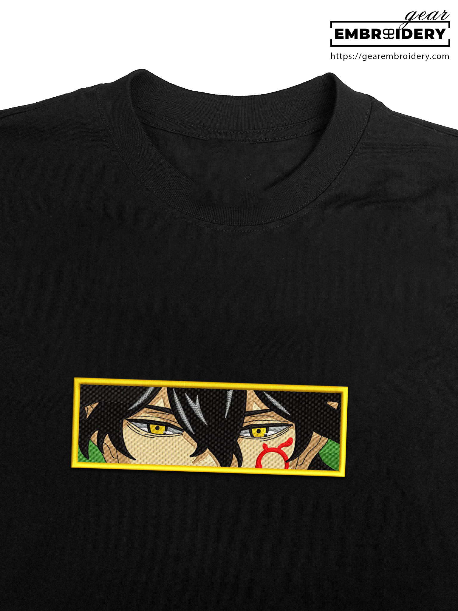 Yuno eyes Black Clover Anime Embroidered Design Personalized Embroidered T Shirt Sweatshirt Hoodie Clothing BC019