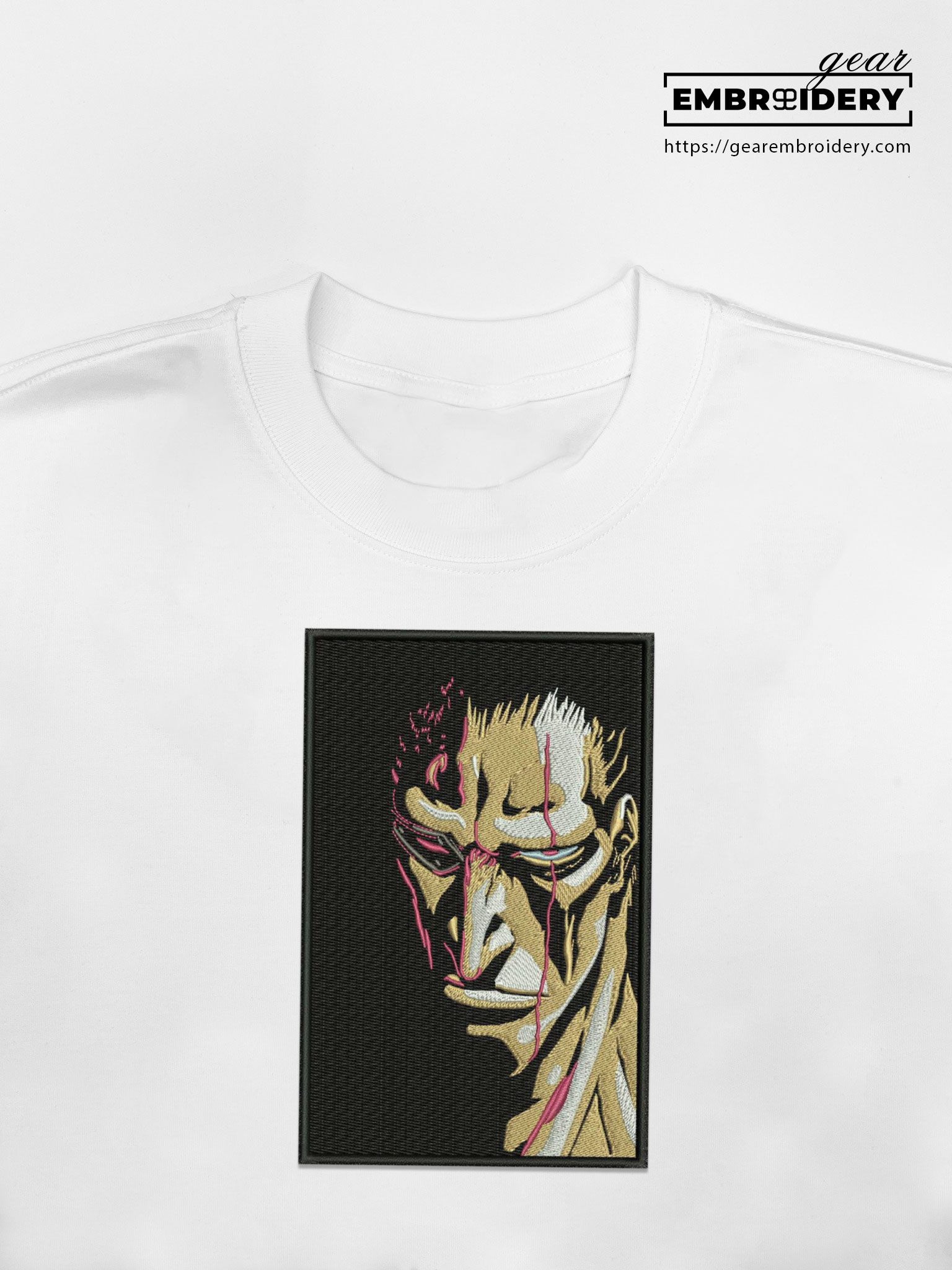 Kenpachi Zaraki Bleach Anime Embroidered Design Personalized Embroidered T Shirt Sweatshirt Hoodie Clothing BL027