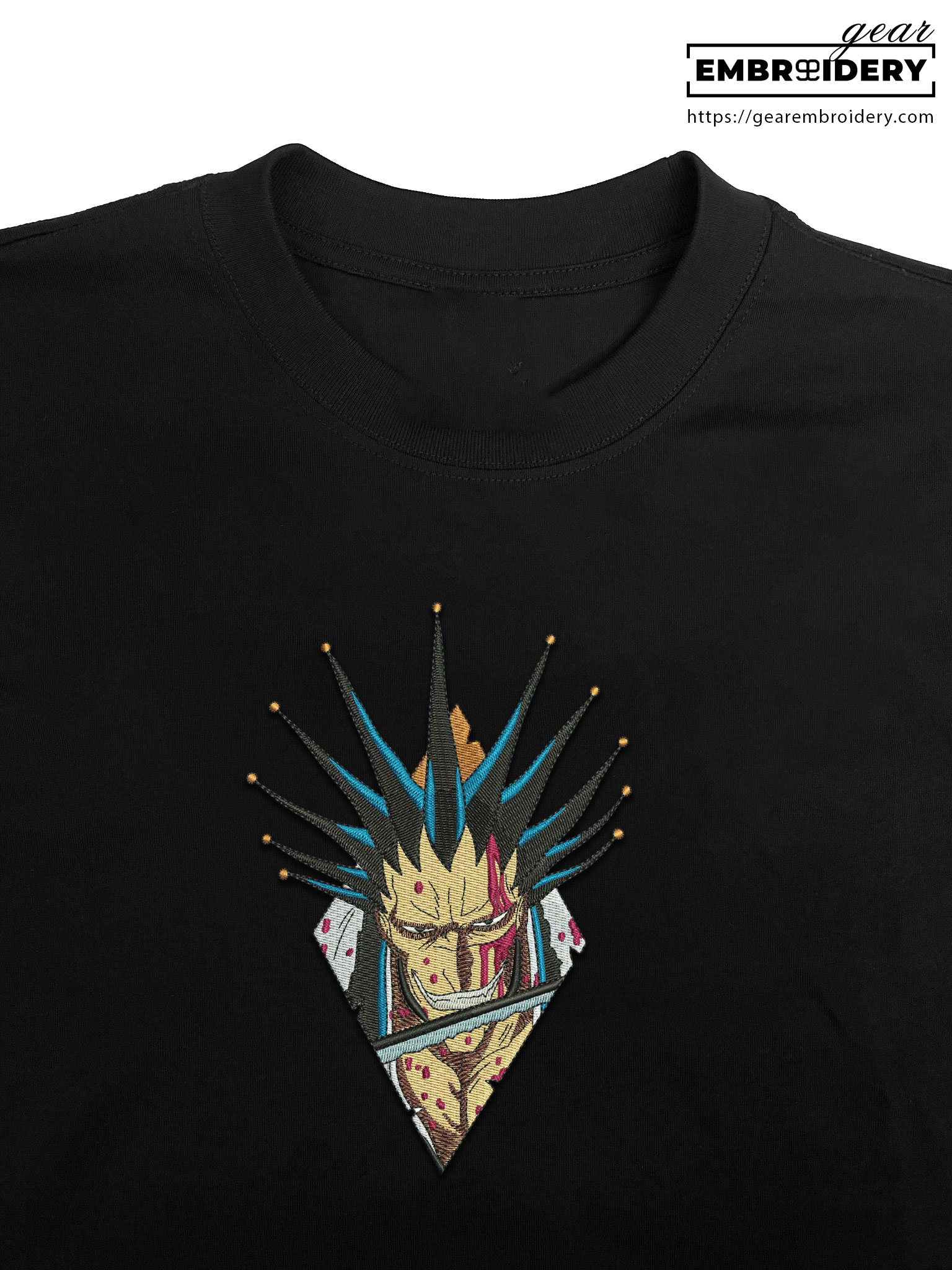 Zaraki kenpachi Bleach Anime Embroidered Design Personalized Embroidered T Shirt Sweatshirt Hoodie Clothing BL028