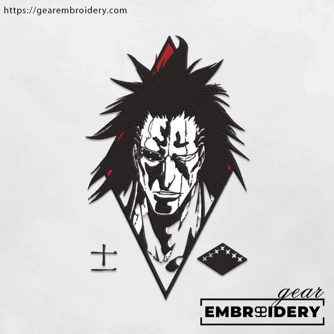 Zaraki kenpachi Bleach Anime Embroidered Design Personalized Embroidered T Shirt Sweatshirt Hoodie Clothing BL029