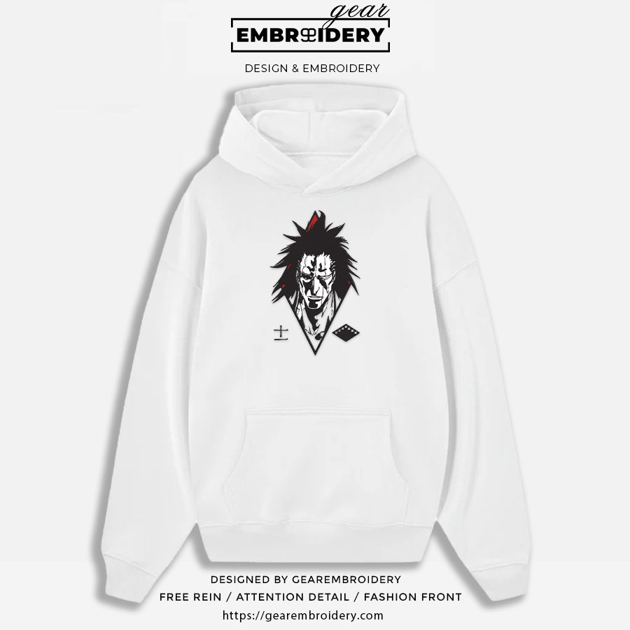 Zaraki kenpachi Bleach Anime Embroidered Design Personalized Embroidered T Shirt Sweatshirt Hoodie Clothing BL029