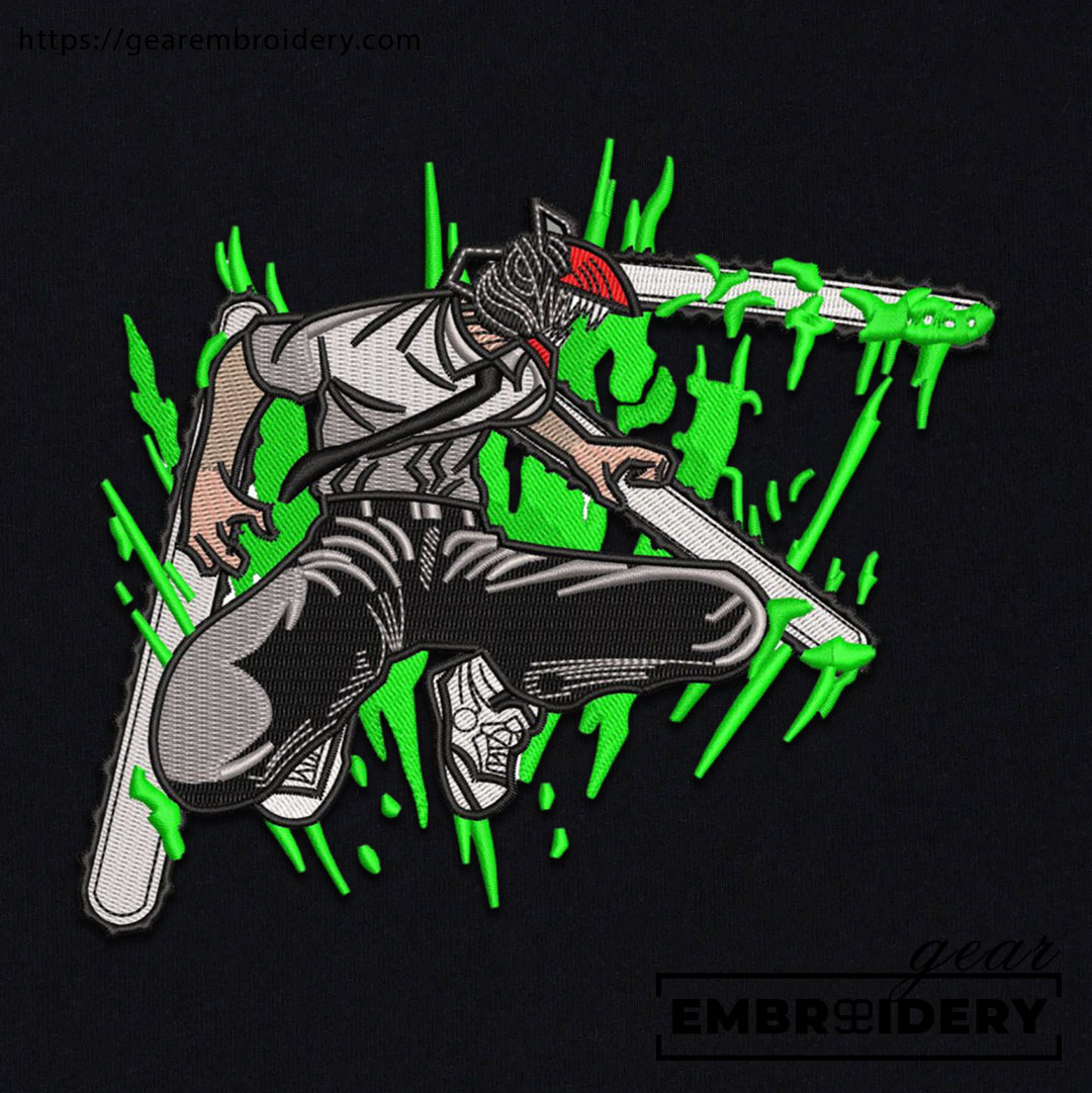Chainsaw man Chainsaw Man Anime Embroidered Design Personalized Embroidered T Shirt Sweatshirt Hoodie Clothing CM009