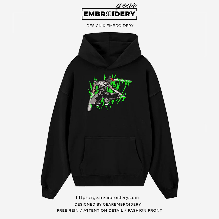 Chainsaw man Chainsaw Man Anime Embroidered Design Personalized Embroidered T Shirt Sweatshirt Hoodie Clothing CM009