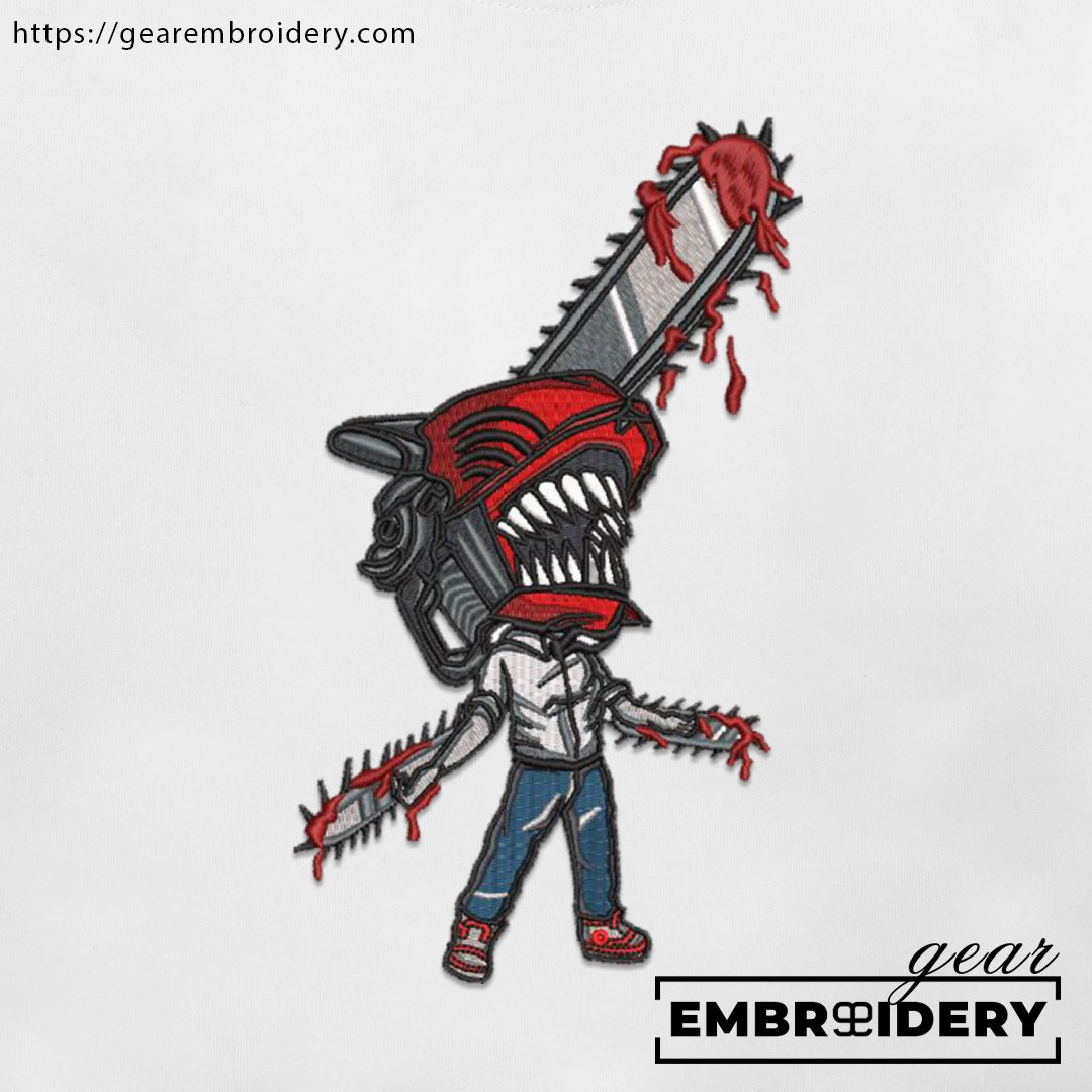 Chainsaw man Chainsaw Man Anime Embroidered Design Personalized Embroidered T Shirt Sweatshirt Hoodie Clothing CM010
