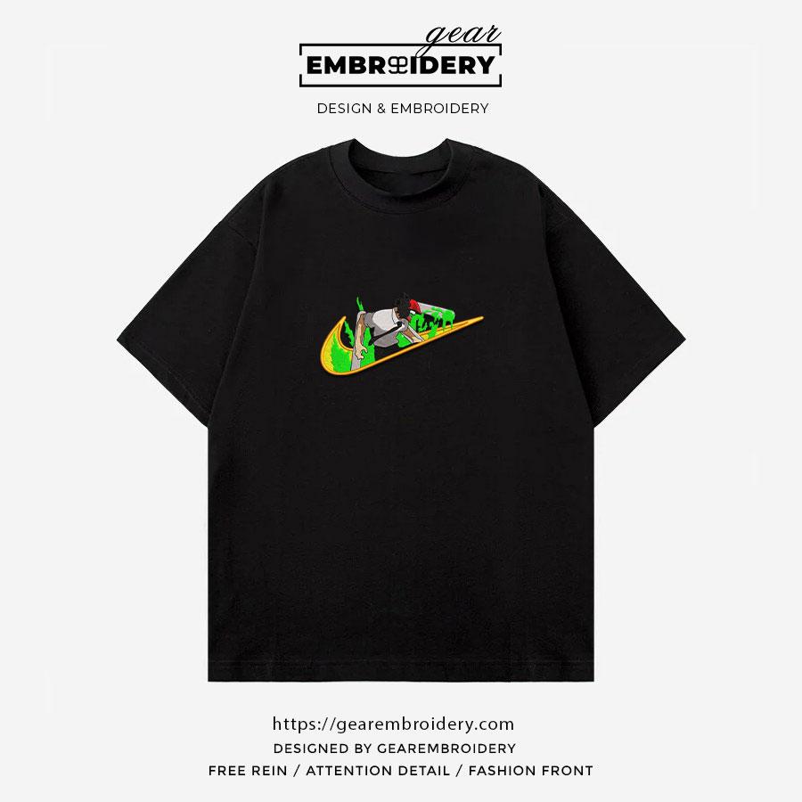 Denji chainsaw swoosh nike Chainsaw Man Clover Anime Embroidered Design Personalized Embroidered T Shirt Sweatshirt Hoodie Clothing CM012