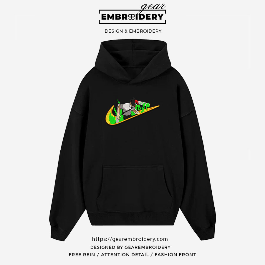 Denji chainsaw swoosh nike Chainsaw Man Clover Anime Embroidered Design Personalized Embroidered T Shirt Sweatshirt Hoodie Clothing CM012