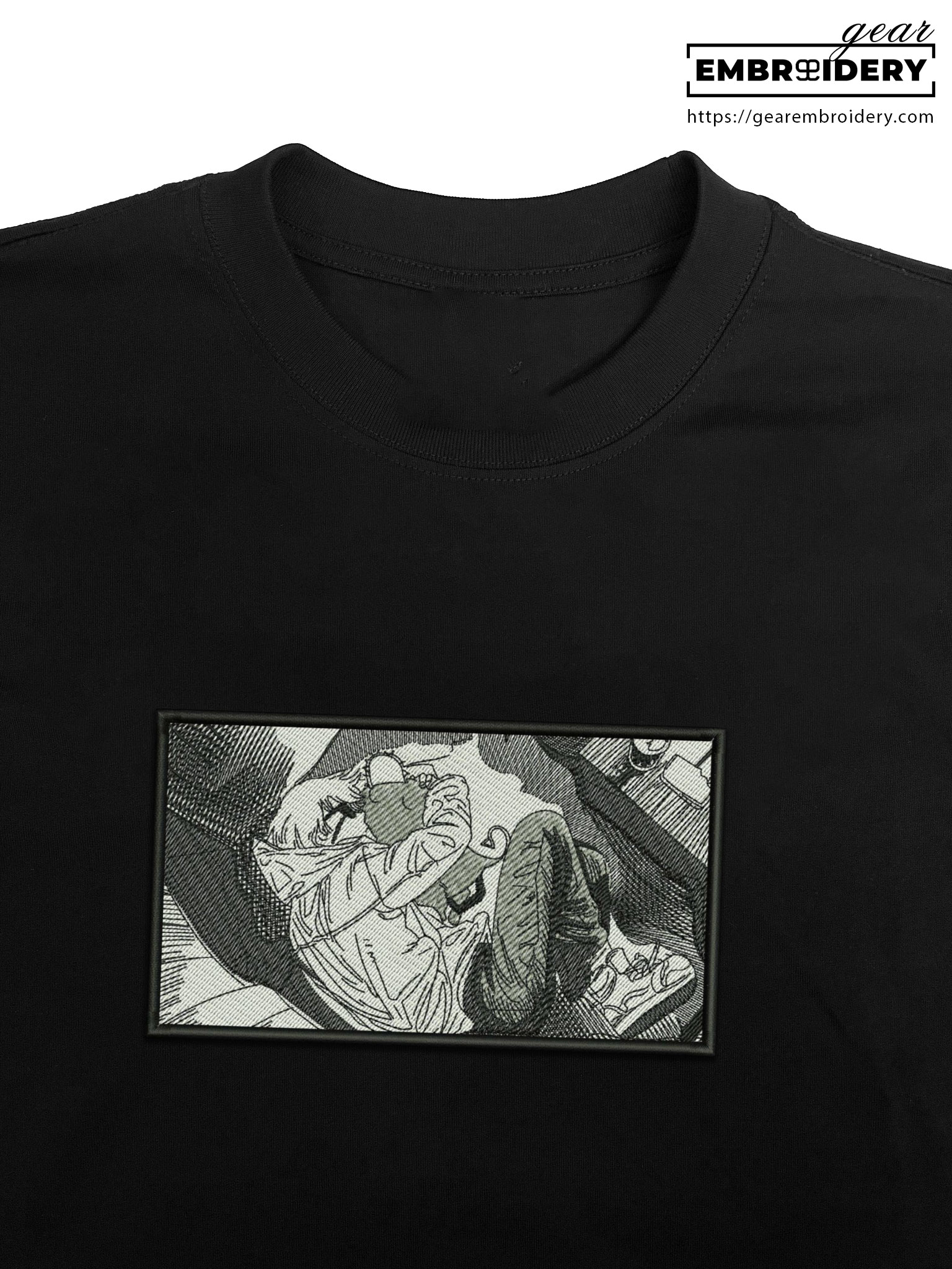 Denji sleeping Chainsaw Man Anime Embroidered Design Personalized Embroidered T Shirt Sweatshirt Hoodie Clothing CM016