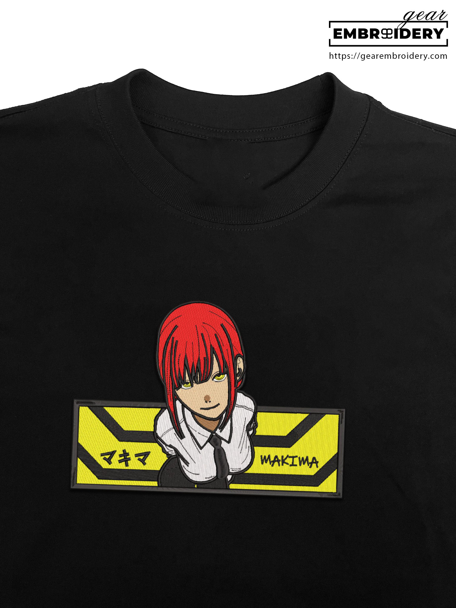 Makima Chainsaw Man Anime Embroidered Design Personalized Embroidered T Shirt Sweatshirt Hoodie Clothing CM020