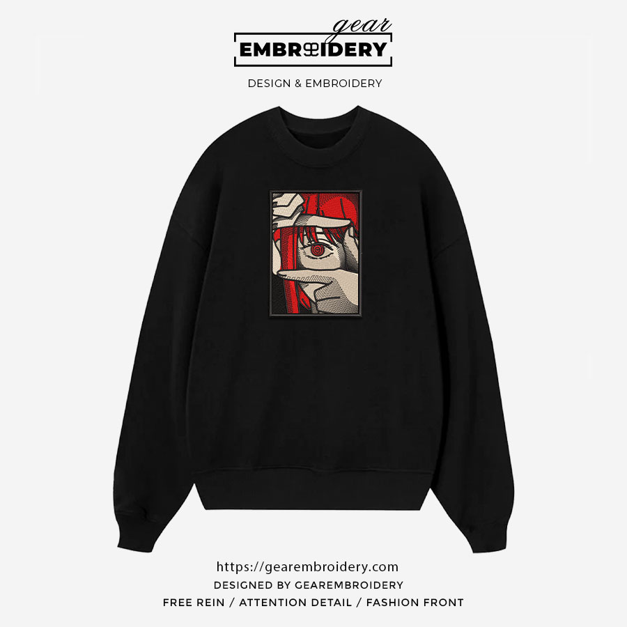 Makima Chainsaw Man Anime Embroidered Design Personalized Embroidered T Shirt Sweatshirt Hoodie Clothing CM021