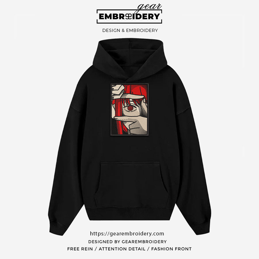 Makima Chainsaw Man Anime Embroidered Design Personalized Embroidered T Shirt Sweatshirt Hoodie Clothing CM021