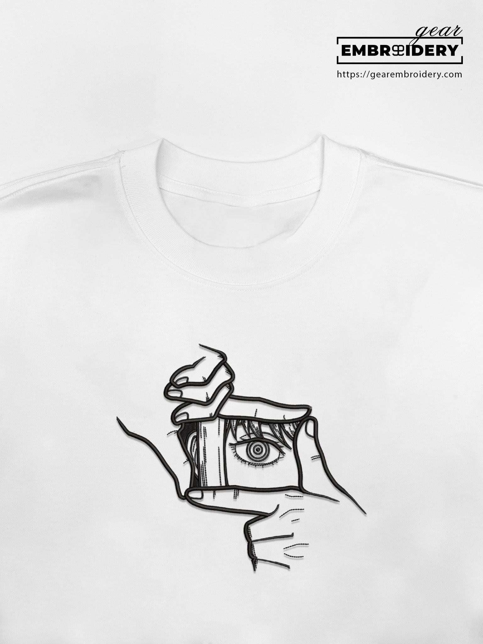 Makima eye Chainsaw Man Anime Embroidered Design Personalized Embroidered T Shirt Sweatshirt Hoodie Clothing CM022