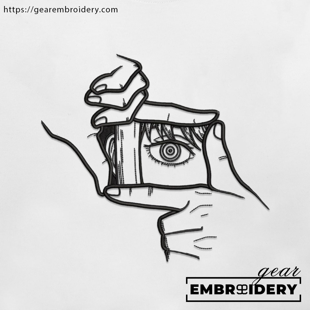 Makima eye Chainsaw Man Anime Embroidered Design Personalized Embroidered T Shirt Sweatshirt Hoodie Clothing CM022