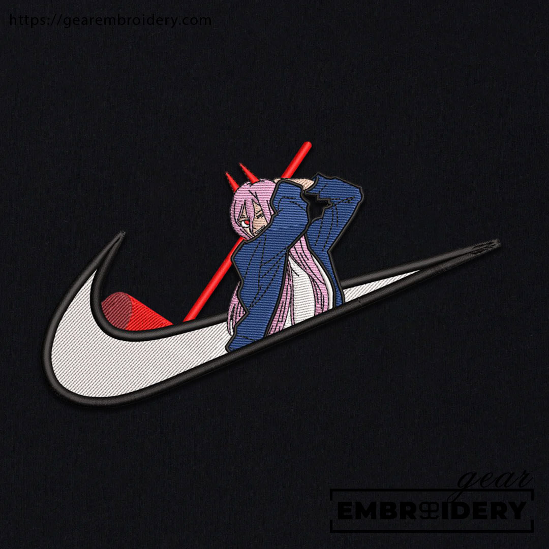 Power swoosh nike Chainsaw Man Clover Anime Embroidered Design Personalized Embroidered T Shirt Sweatshirt Hoodie Clothing CM030