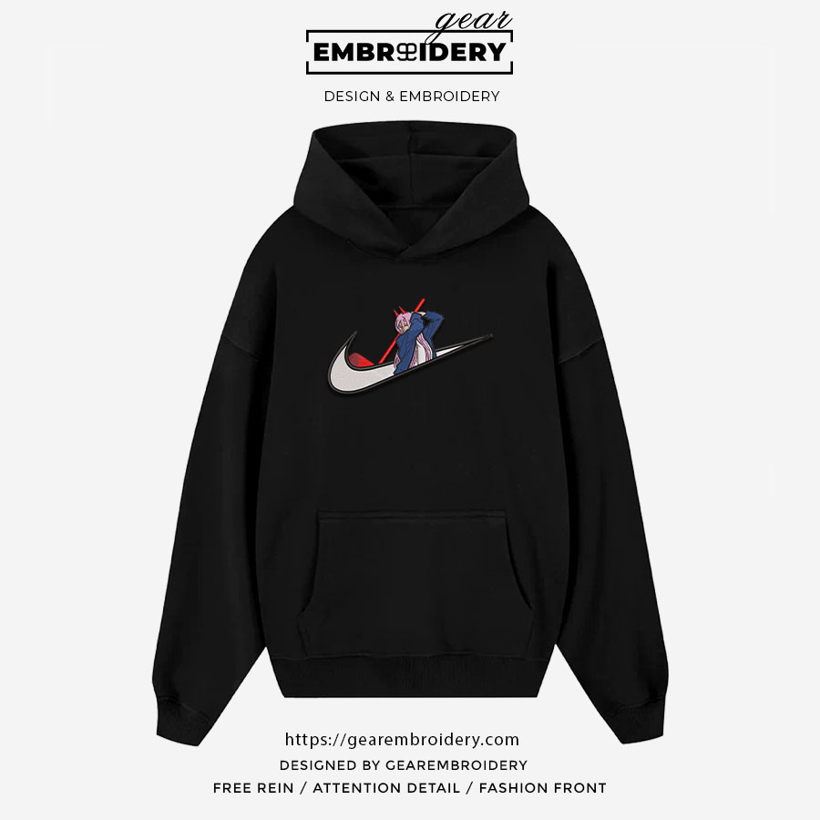 Power swoosh nike Chainsaw Man Clover Anime Embroidered Design Personalized Embroidered T Shirt Sweatshirt Hoodie Clothing CM030