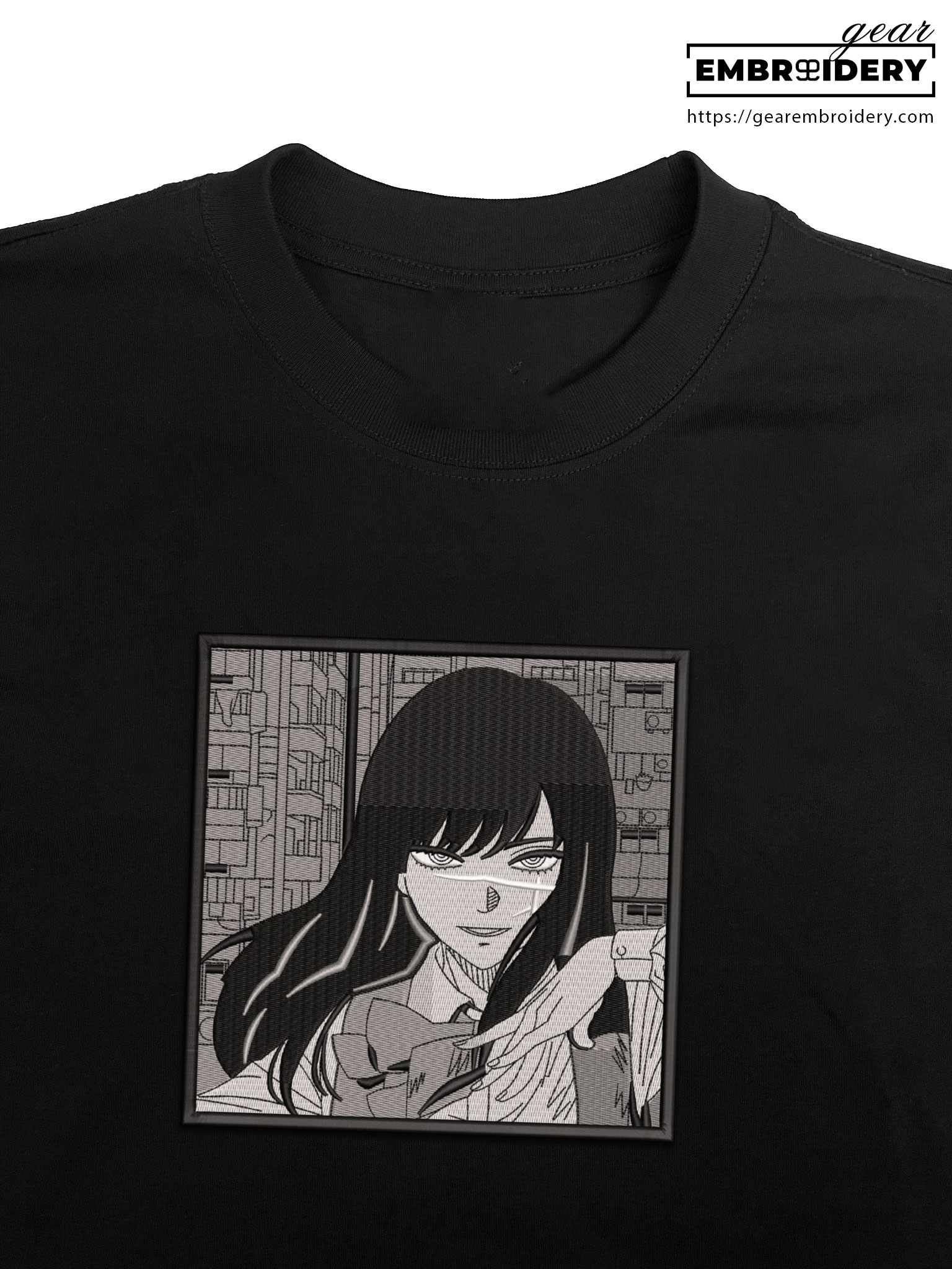 Yoru Chainsaw Man Anime Embroidered Design Personalized Embroidered T Shirt Sweatshirt Hoodie Clothing CM031