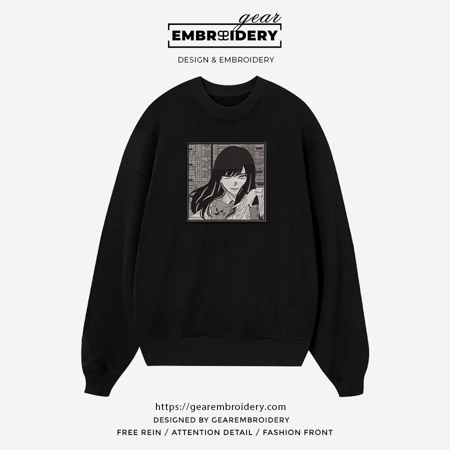 Yoru Chainsaw Man Anime Embroidered Design Personalized Embroidered T Shirt Sweatshirt Hoodie Clothing CM031