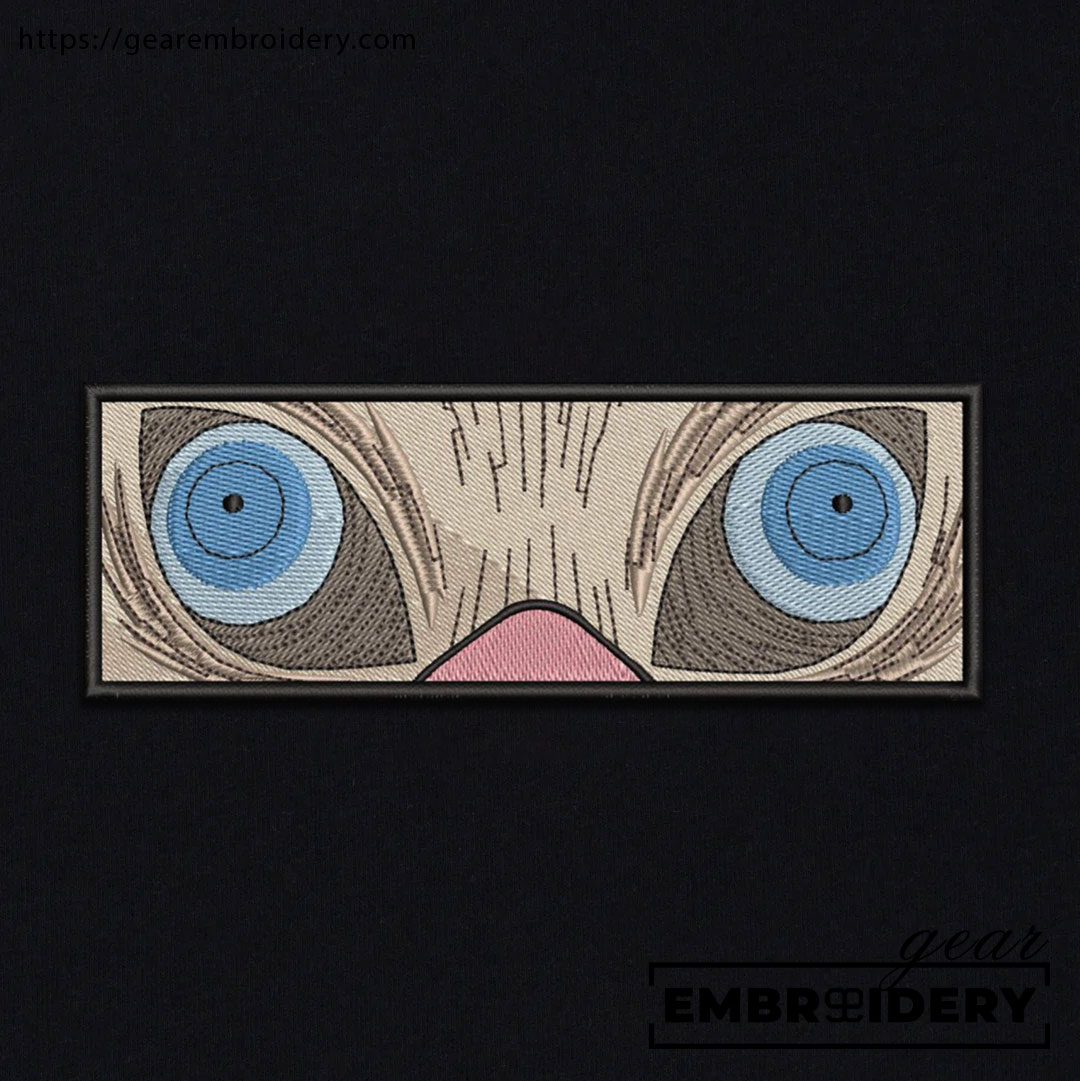 Inosuke eyes Demon Slayer Anime Embroidered Design Personalized Embroidered T Shirt Sweatshirt Hoodie Clothing DS0043