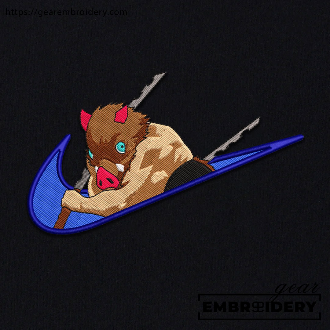 Inosuke swoosh nike Demon Slayer Anime Embroidered Design Personalized Embroidered T Shirt Sweatshirt Hoodie Clothing DS0045