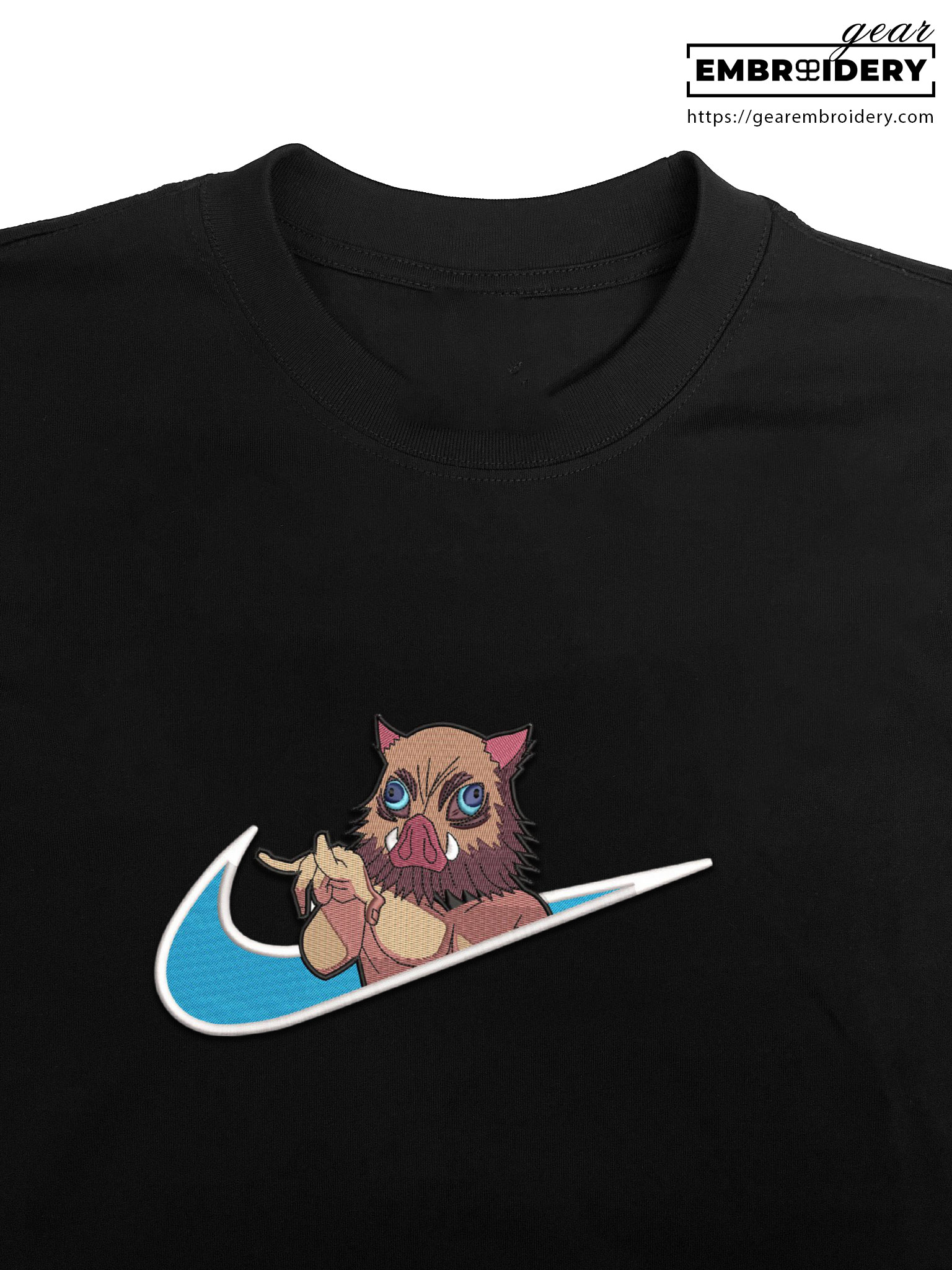 Inosuke swoosh nike Demon Slayer Anime Embroidered Design Personalized Embroidered T Shirt Sweatshirt Hoodie Clothing DS0046