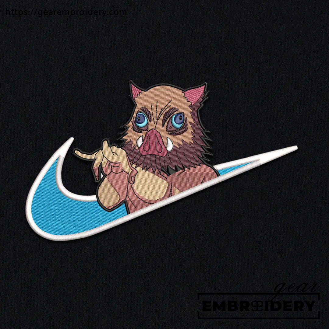 Inosuke swoosh nike Demon Slayer Anime Embroidered Design Personalized Embroidered T Shirt Sweatshirt Hoodie Clothing DS0046
