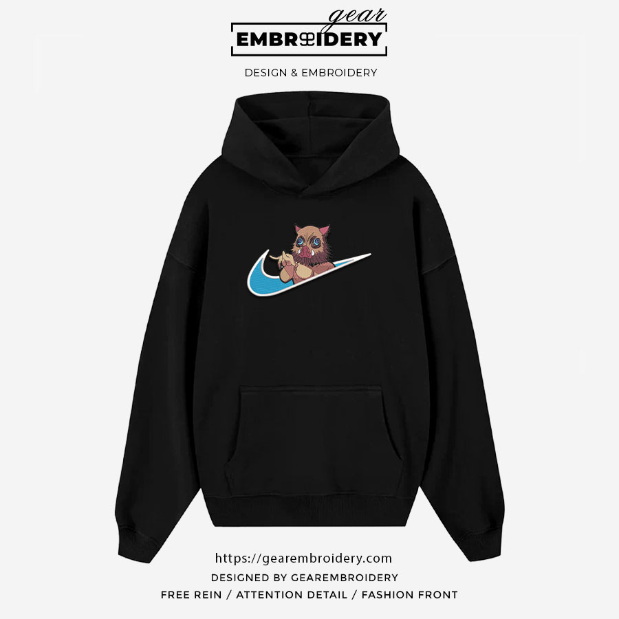 Inosuke swoosh nike Demon Slayer Anime Embroidered Design Personalized Embroidered T Shirt Sweatshirt Hoodie Clothing DS0046