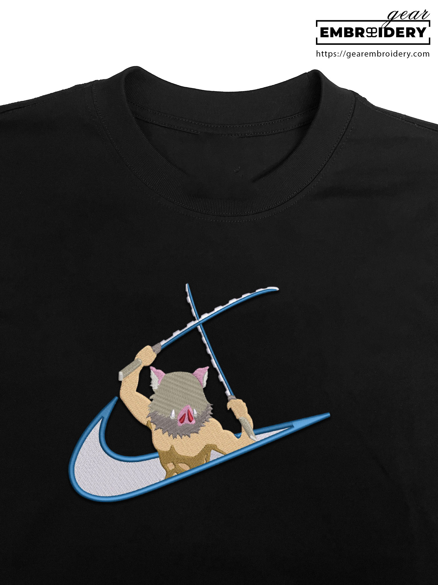 Inosuke swoosh nike Demon Slayer Anime Embroidered Design Personalized Embroidered T Shirt Sweatshirt Hoodie Clothing DS0047