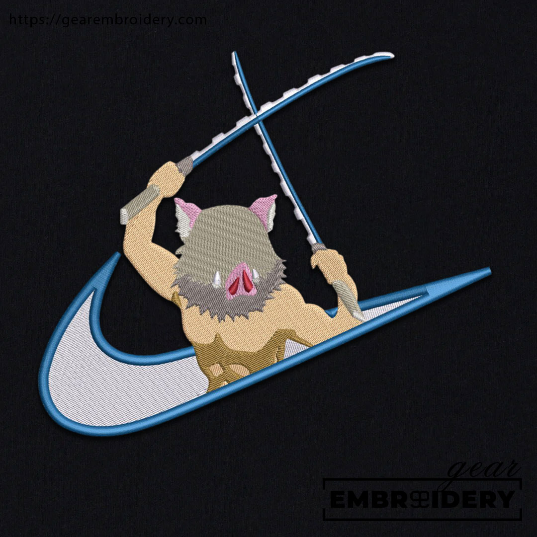 Inosuke swoosh nike Demon Slayer Anime Embroidered Design Personalized Embroidered T Shirt Sweatshirt Hoodie Clothing DS0047