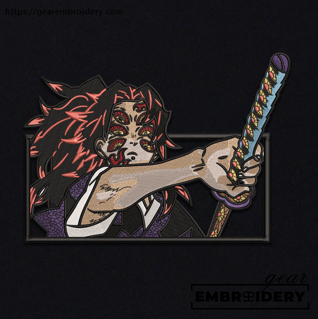 Kokushibo Demon Slayer Anime Embroidered Design Personalized Embroidered T Shirt Sweatshirt Hoodie Clothing DS0052