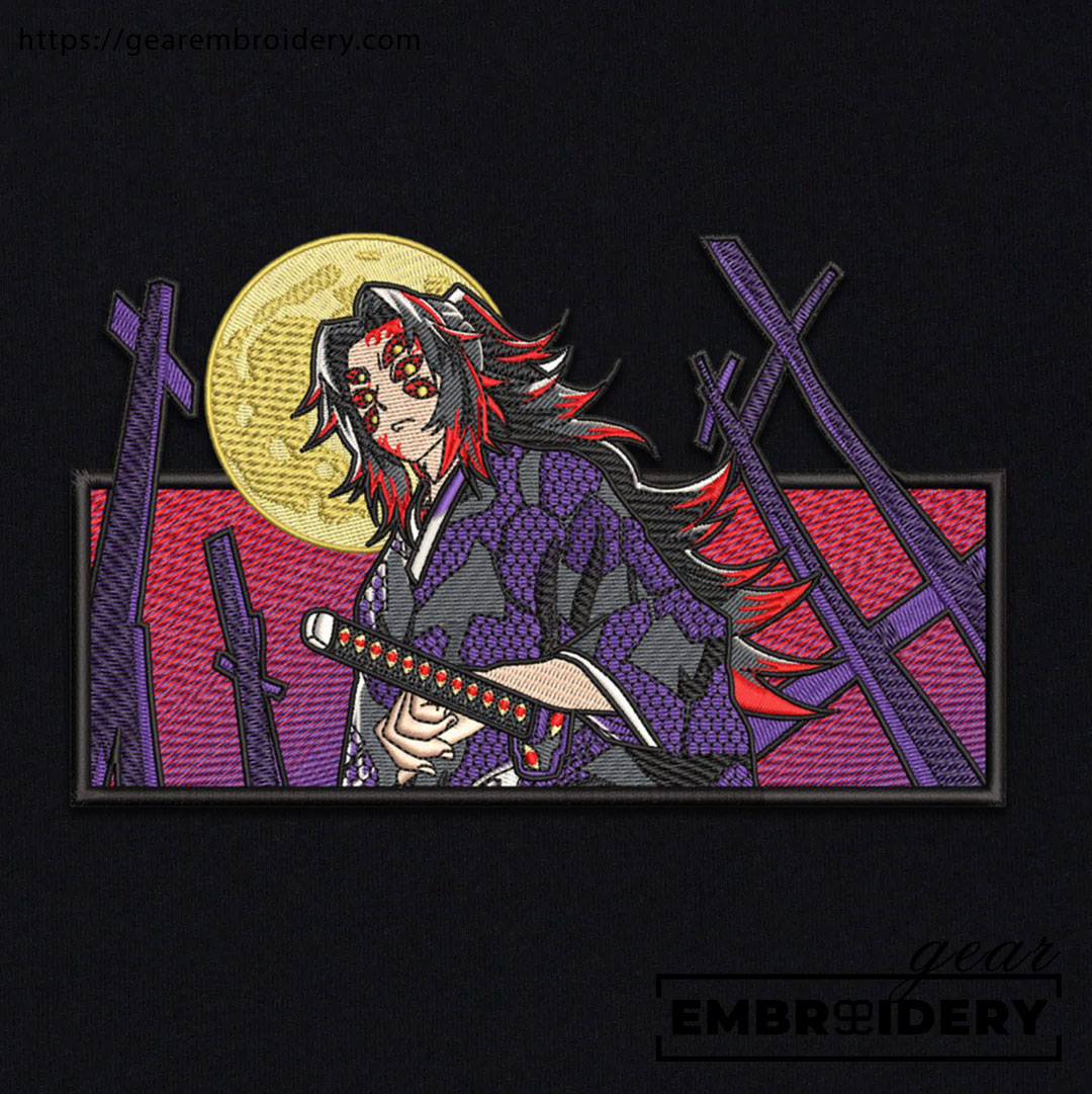 Kokushibu Demon Slayer Anime Embroidered Design Personalized Embroidered T Shirt Sweatshirt Hoodie Clothing DS0055