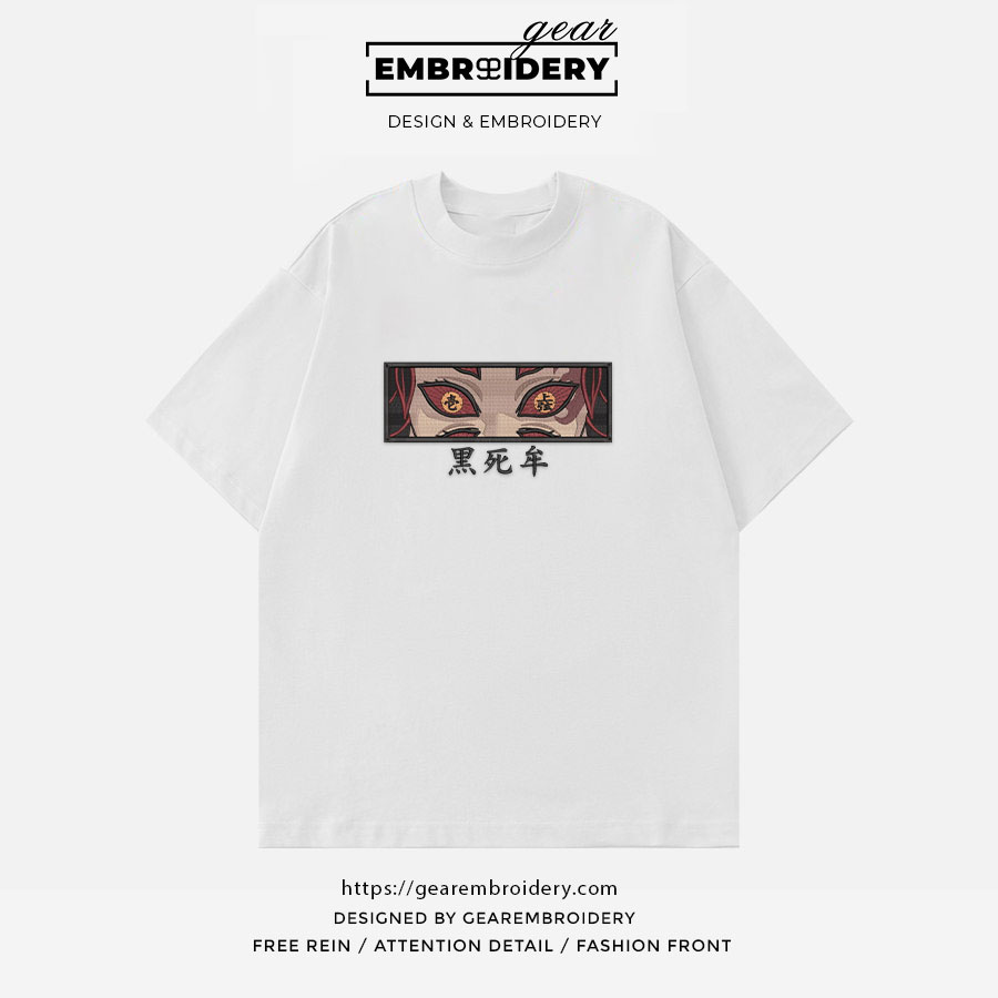 Kokushibu eyes Demon Slayer Anime Embroidered Design Personalized Embroidered T Shirt Sweatshirt Hoodie Clothing DS0056